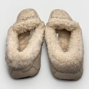 UGG Ansley Heritage Braid Suede Moccasin Slippers Sand Cream Shearling Womens 9 thumbnail 4