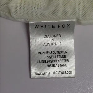White Fox Womens Crop Top XS Yellow Long Sleeve Cutout Open Back Y2K Coquette thumbnail 8