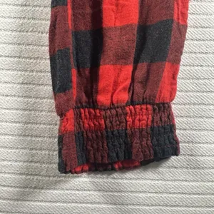 Aerie Women’s Small Red Black Buffalo Plaid Pajama Lounge Jogger Pants thumbnail 4