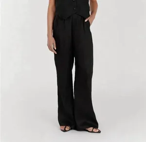 ✨DISSH Norah Linen Blend Black Sz 2 Pants✨ thumbnail 4