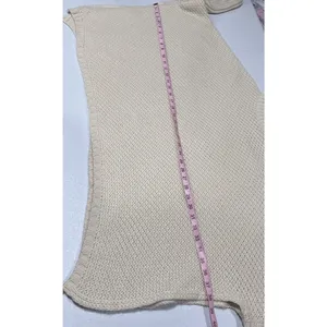 Shein Womens Turtleneck Batwing Sleeve Knit Poncho Size 6 Beige Sweater Relaxed thumbnail 8
