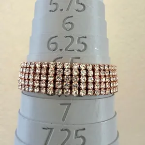 Ellen Tracy Rose Gold Tone Crystal Stretch Watch thumbnail 8
