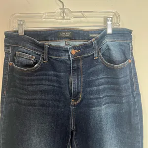 Judy Blue Straight Fit Dark Blue Denim Jeans thumbnail 2
