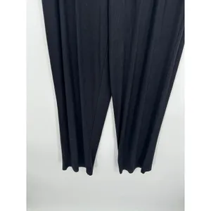 Happily Grey Black Thermal Lounge‎ Pants Womens Medium Ribbed Elastic Waist CD25 thumbnail 3