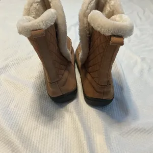 Warm Tan Quilted Boots Brown Size 11 thumbnail 2