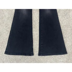 We The Free People Jayde Flare Jeans Onyx Black High Rise Stretch Denim Sz 31 thumbnail 3