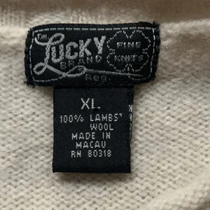 Vintage Lucky Brand Sweater Cream Pink Faire Isle Neutral Knit‎ Pullover Cabin thumbnail 10
