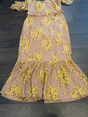 MAJORELLE Sashie Midi Dress in Golden Blush Size XS - C57-007 thumbnail 6