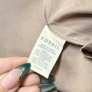 Fossil Polka Dot Tulle Mini Dress S Tan‎ Black Whimsigoth Homecoming Dark Fairy thumbnail 5