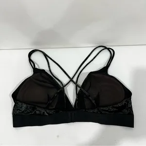 Pink Victoria's Secret Velvet Bralette Bra Size XXL Strappy Back thumbnail 3