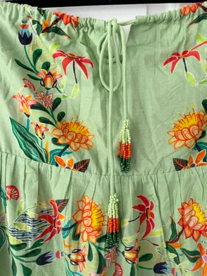 Farm Rio Off-The-Shoulder Tiered Floral Maxi Dress, Size M thumbnail 6