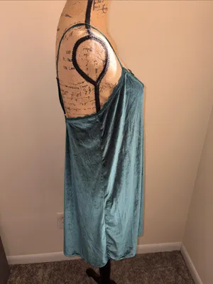 Victoria's Secret Emerald Victoria Secret Velvet Slip Dress - Spaghetti Strap thumbnail 7