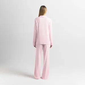 Skims Sleep Long Sleeve Button Up Set In Bloom thumbnail 4