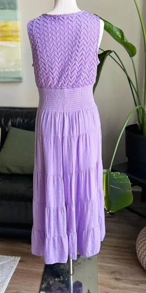 Lilac Maxi Dress Purple Size L thumbnail 3