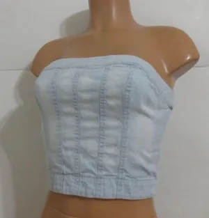 Free People Denim Tube Top thumbnail 1