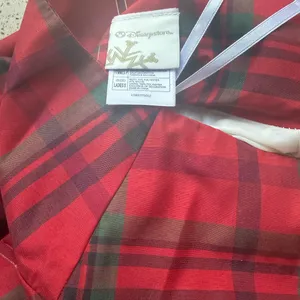 NWT Disney Red Plaid A-Line Skirt S satin taffeta toule christmas 28”waist thumbnail 10