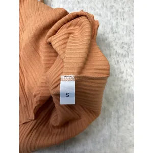 Billabong Womens Ribbed Knit Notch Neck Tank Top Orange Small Lettuce Hem NWOT thumbnail 5