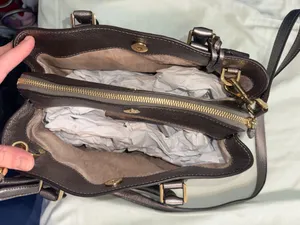 Michael Kors Purse Silver Metallic thumbnail 4