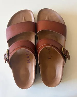 Blowfish Malibu Women's Marge Footbed style Brown slide Buckle Sandals Size 8.5 thumbnail 1