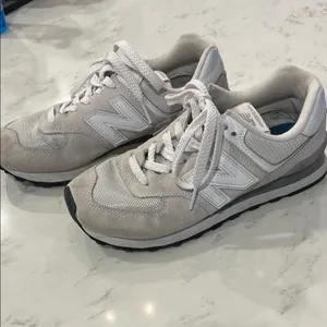 New Balance White Lace-Up Sneakers thumbnail 5