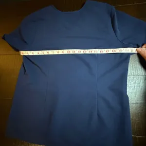 FIGS Technical Collection Casma Navy Blue Scrub Top AYA HEALTHCARE V-Neck Size L thumbnail 6