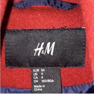 H&M Wool Blend Oversized Red/Plum jacket (Size 4) thumbnail 6