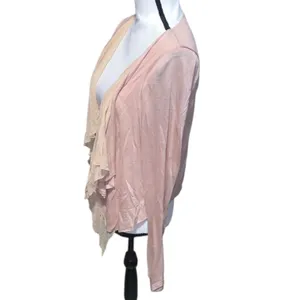 Aryn K Anthropologie asymmetrical layered Cardigan Sweater Wool Cotton thumbnail 4