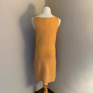 Abercrombie & Fitch NWT‎ Mustard Yellow High Neck Knit Mini Dress Large thumbnail 3