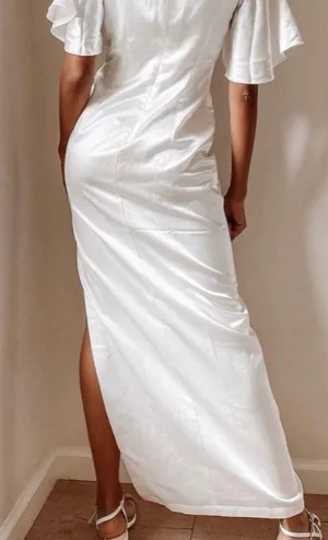 Lulus White silk prom dress thumbnail 2
