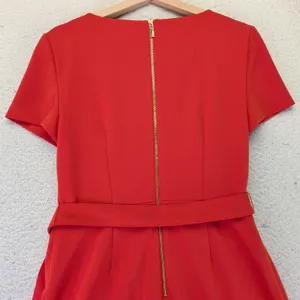 Calvin Klein Womens Clay Orange Ruffle Faux Wrap Sheath Dress‎ CD2C12U7 Size 8 thumbnail 9