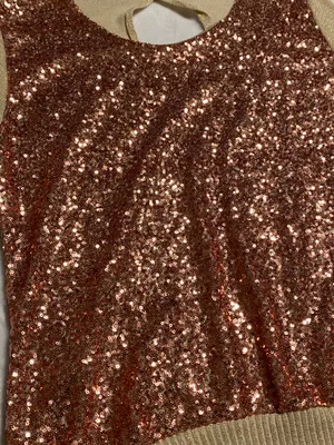 Crisabel Sequence Women Shirt Gold Size M thumbnail 6