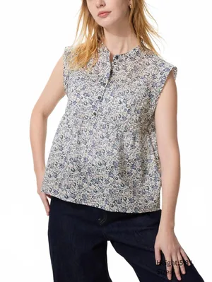 Uniqlo Light Cotton Pintuck Blouse | Sleeveless NWT Off White XL thumbnail 1