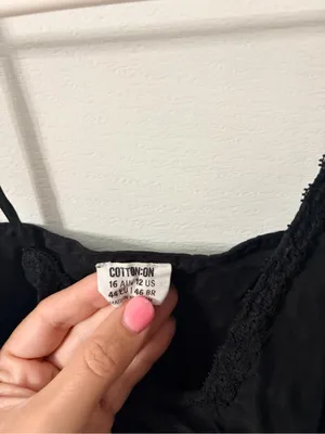 Cotton On Black Spaghetti Strap Maxi Slip Dress thumbnail 3