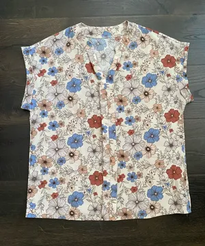 SHEIN Boho floral blouse Size L thumbnail 1