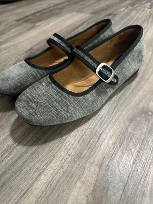 Gray Mary Jane Flats with Buckle Strap - Women's Classic Ballet Flat thumbnail 13