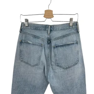 Agolde‎ Riley High Rise Straight Crop Jeans Denim Shatter Wash Blue Size 27 thumbnail 9