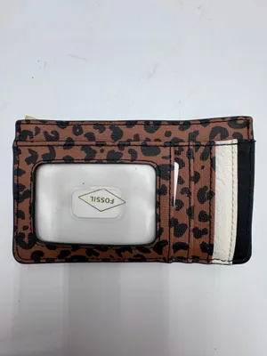 Fossil Leopard Print Satchel Crossbody Bag Wallet Card Holder Matching Set thumbnail 10