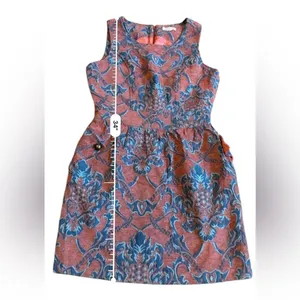 Anthropologie Tulle Structured Tapestry Scoop Neck Mini Dress Sz S thumbnail 11