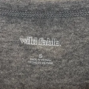 Wild Fable Womens S Fitted Short Sleeve T Shirt Gray Cropped thumbnail 2