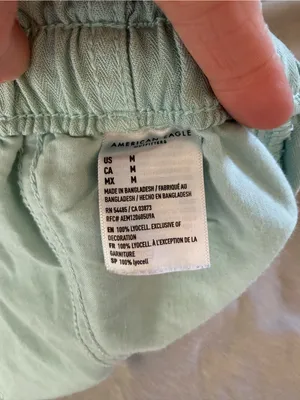American Eagle Mint Green Lyocell Pull On‎ Shorts Medium thumbnail 3