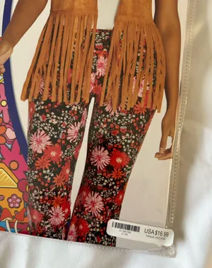 Spirit Halloween Light Brown Faux Suede Hippie Vest thumbnail 3
