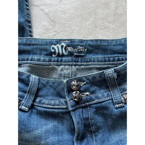 Miss Me Jeans‎ Women 39 Medium Wash Denim Low Rise Boot Bling Embellished Y2K thumbnail 5
