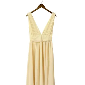 Lulus Heavenly Hues Pale Yellow Maxi Dress size Medium NWT thumbnail 7