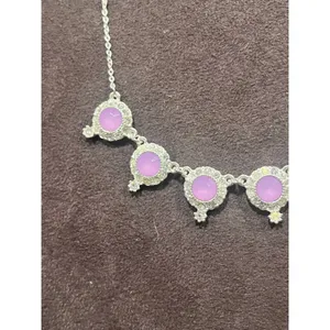Vintage Lia Sophia Crystal Statement Necklace thumbnail 2