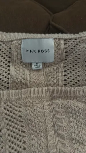 pink Rose brand khaki/tan sweater thumbnail 3
