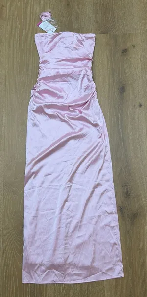 Beginning Boutique Pink Bloom Strapless Maxi Dress Size US2 Pink thumbnail 1