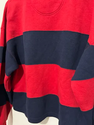 Disney Winnie The Pooh Vintage Sweatshirt Crewneck Striped Red and Blue thumbnail 9
