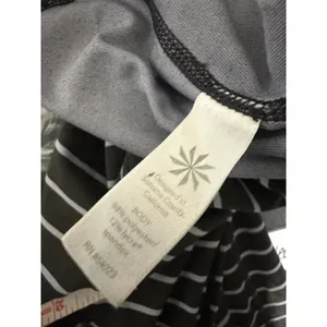 Athleta Womens Black Gray‎ Striped Polyester Spandex Full Length Leggings Small thumbnail 8