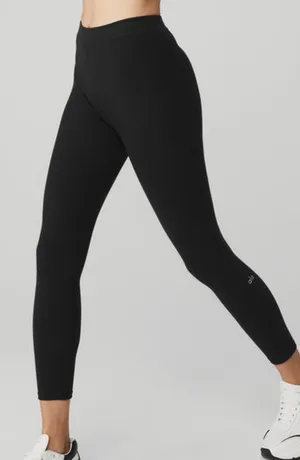 Alo Ribbed High-waist 7/8 Blissful Legging thumbnail 2