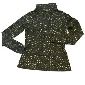 Under Armour ColdGear Womens 1/4 Zip Pullover Black Yellow Geometric Print M thumbnail 5